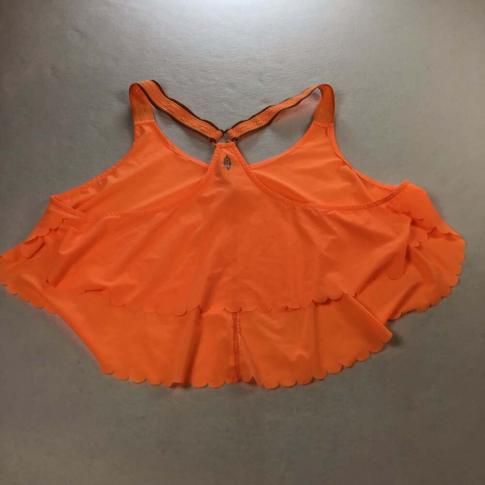 Free People Movement Pretty Lil Running Crop Top in Neon Mango - Picture 9 of 9